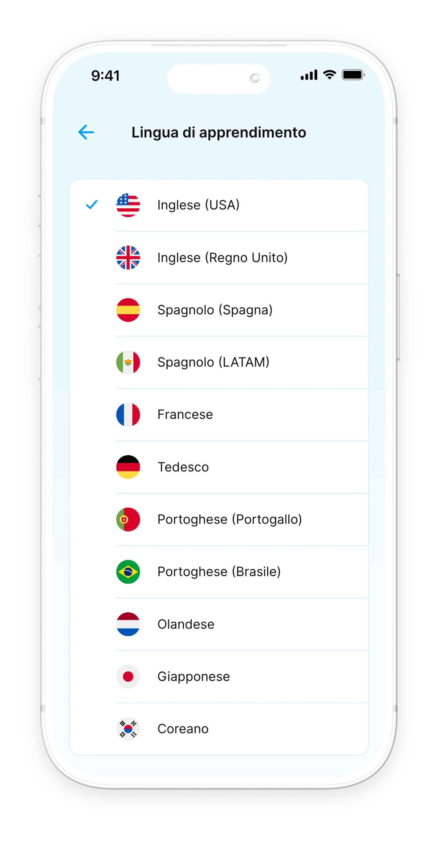 Bubblz — Lingua di apprendimento