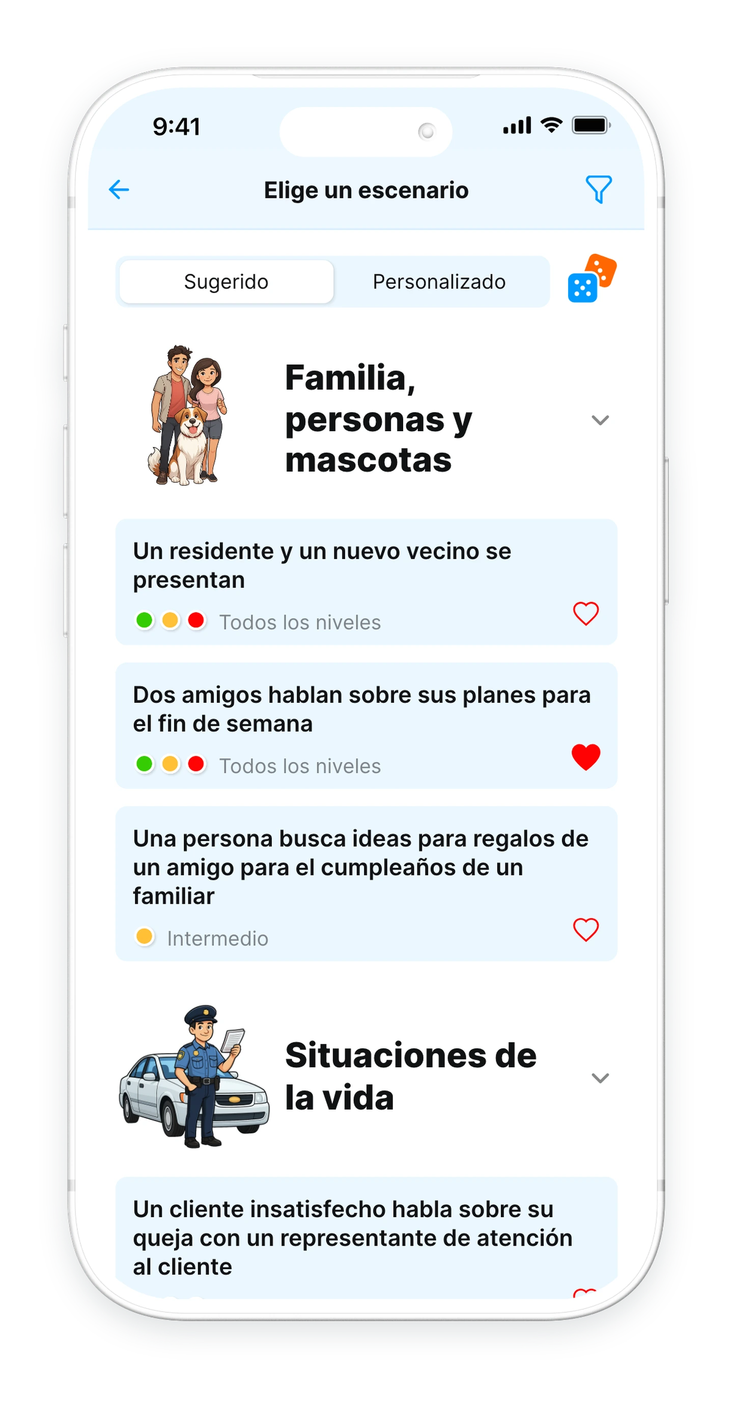 Bubblz — Elige un escenario