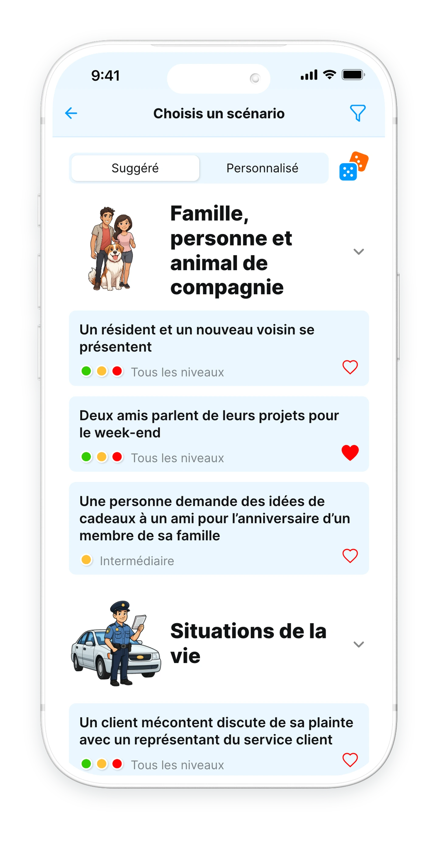 Bubblz — Choisis un scénario