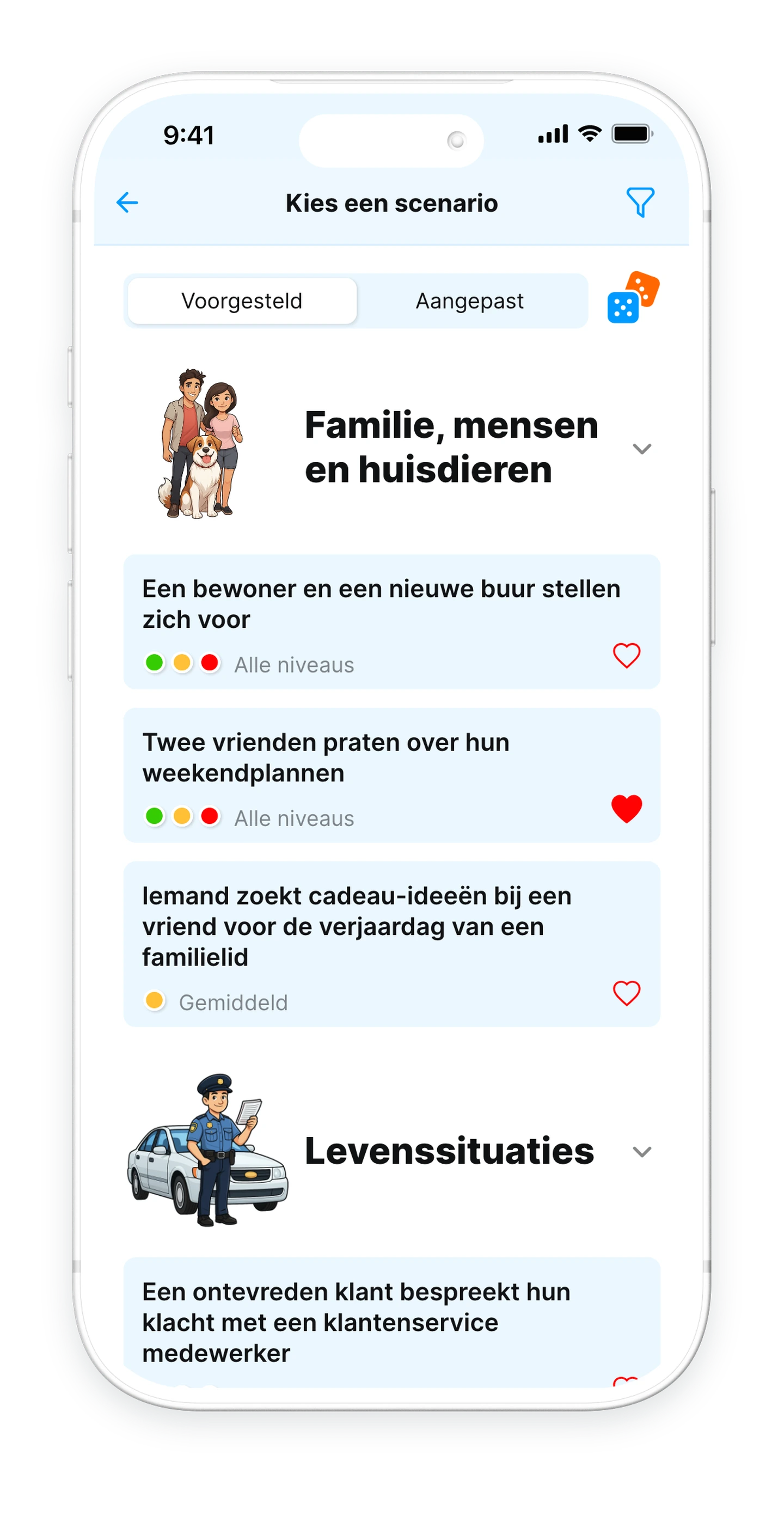 Bubblz — Kies een scenario