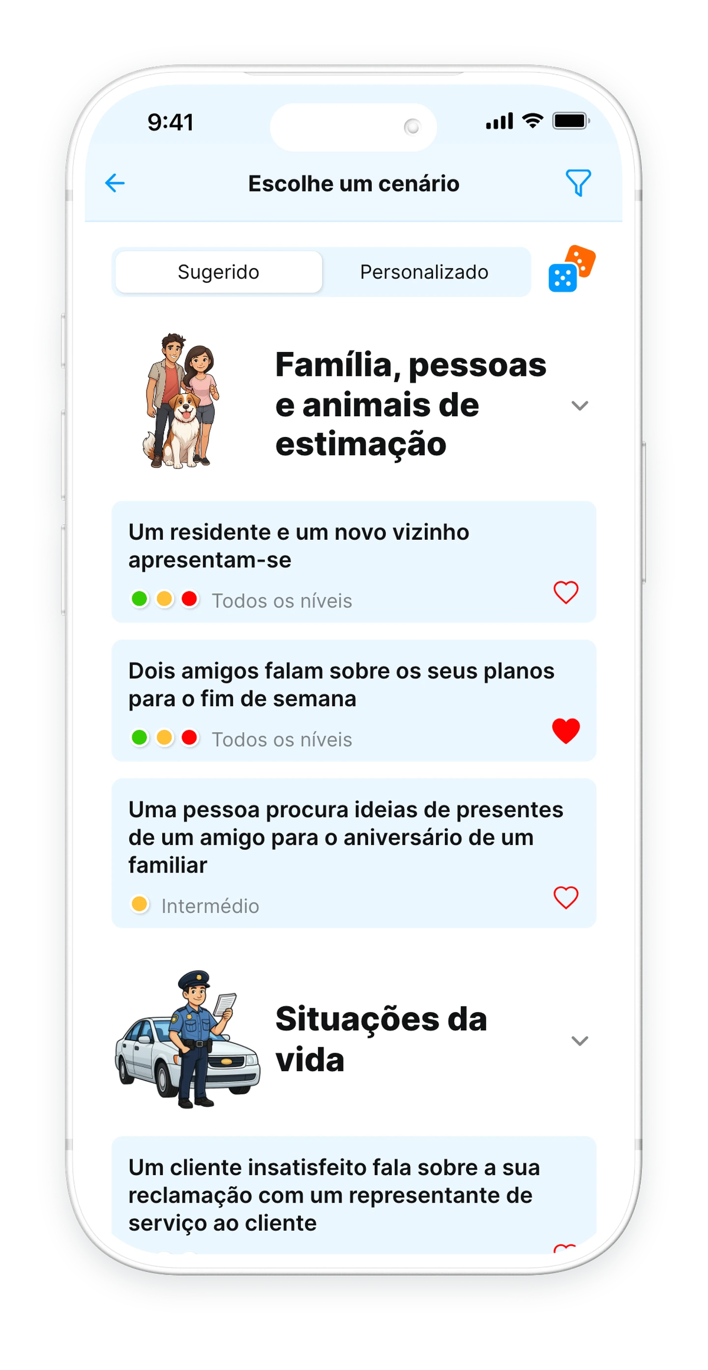 Bubblz — Escolhe um cenário